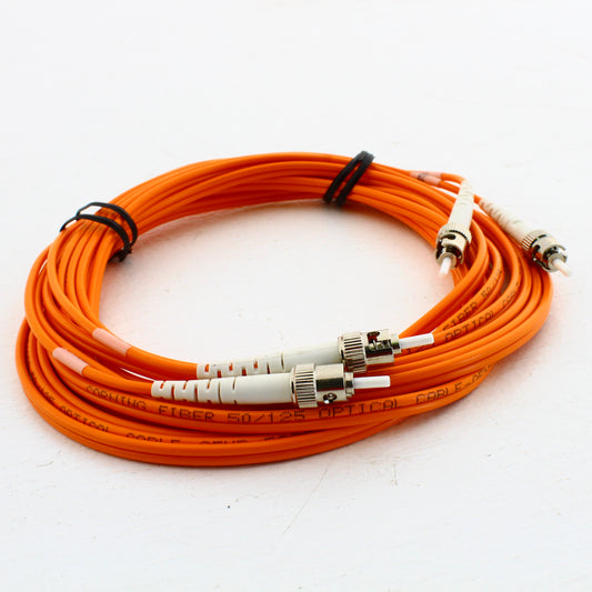 Hubbell Fiber Optic Patch Cord Plenum OM2 Cable Duplex MM ST-ST 5m DFPCSTSTD5MM
