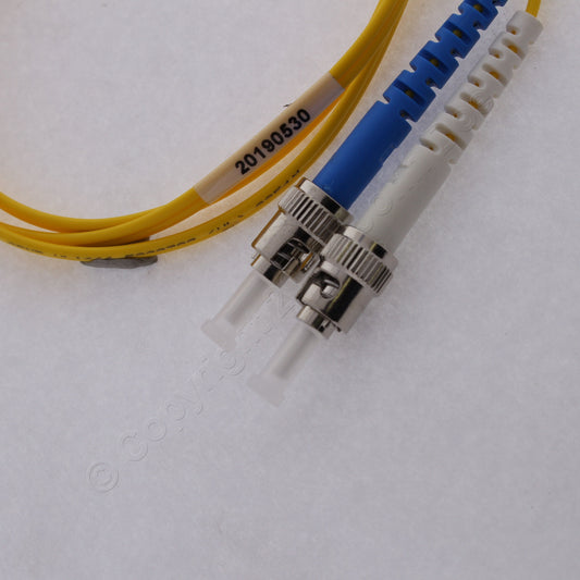 Hubbell Fiber Optic Patch Cord Riser OS2 Cable Duplex SM ST-ST 1m DFRCSTSTS1SM