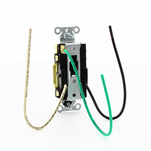 Hubbell DR20ITRP2 Ivory 20A TR Decorator Receptacle 5-20R w/ 6.5" Stranded Leads