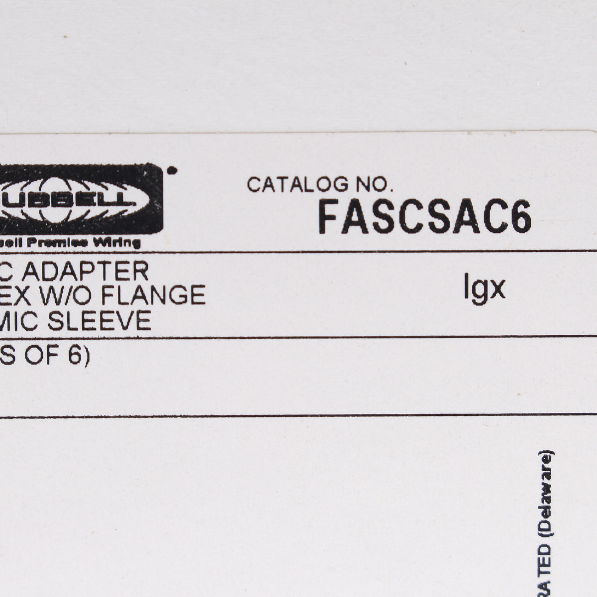 10 6-Packs Hubbell Fiber Optic SC Simplex APC Adapters Zirconia Ceramic FASCSAC6