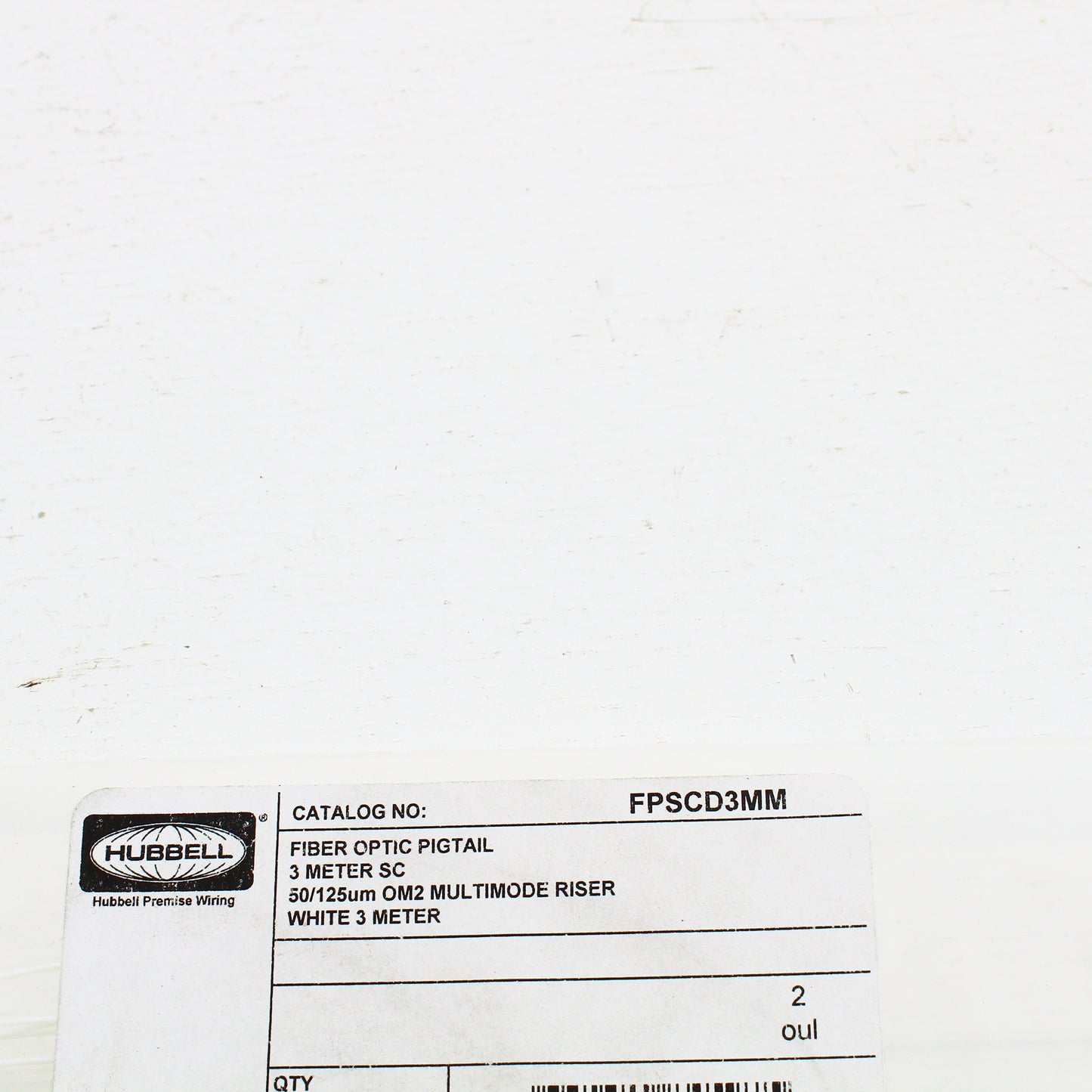 3 Hubbell Fiber Optic 1-Cable Pigtails Riser Multimode 900um SC OM2 3m FPSCD3MM