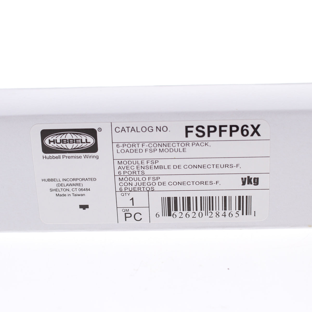 Hubbell 6-Port Coax CATV Cable Jack F-Connector Loaded FSP Module 75 Ohm FSPFP6X