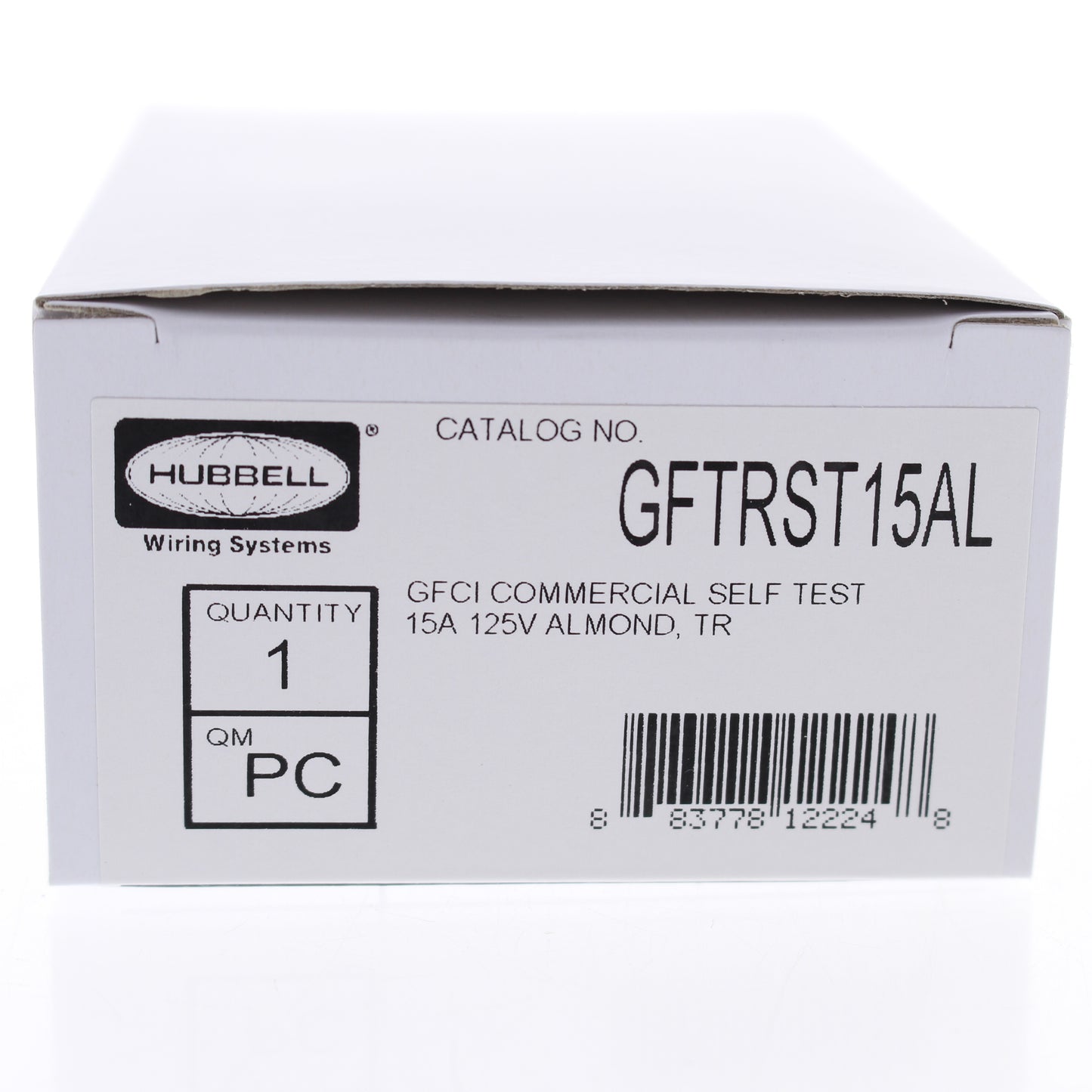 Hubbell Almond Self-Testing Tamper Resistant Gfci Receptacle 15A GFTRST15AL