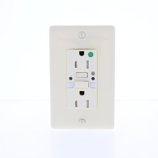 Hubbell GFTRST82ALNL Almond Tamper Hospital Gfci Outlets 15A Nightlight 10-Pack