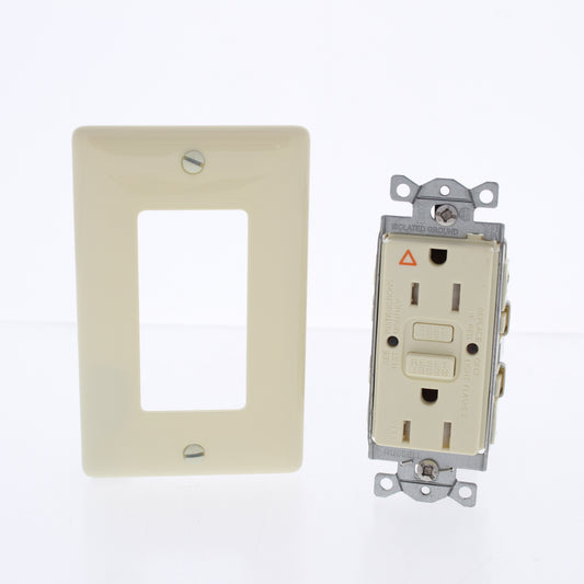 10 Hubbell 15A Almond Iso Ground Self-Test Gfci Weather Tamper Resistant Outlets