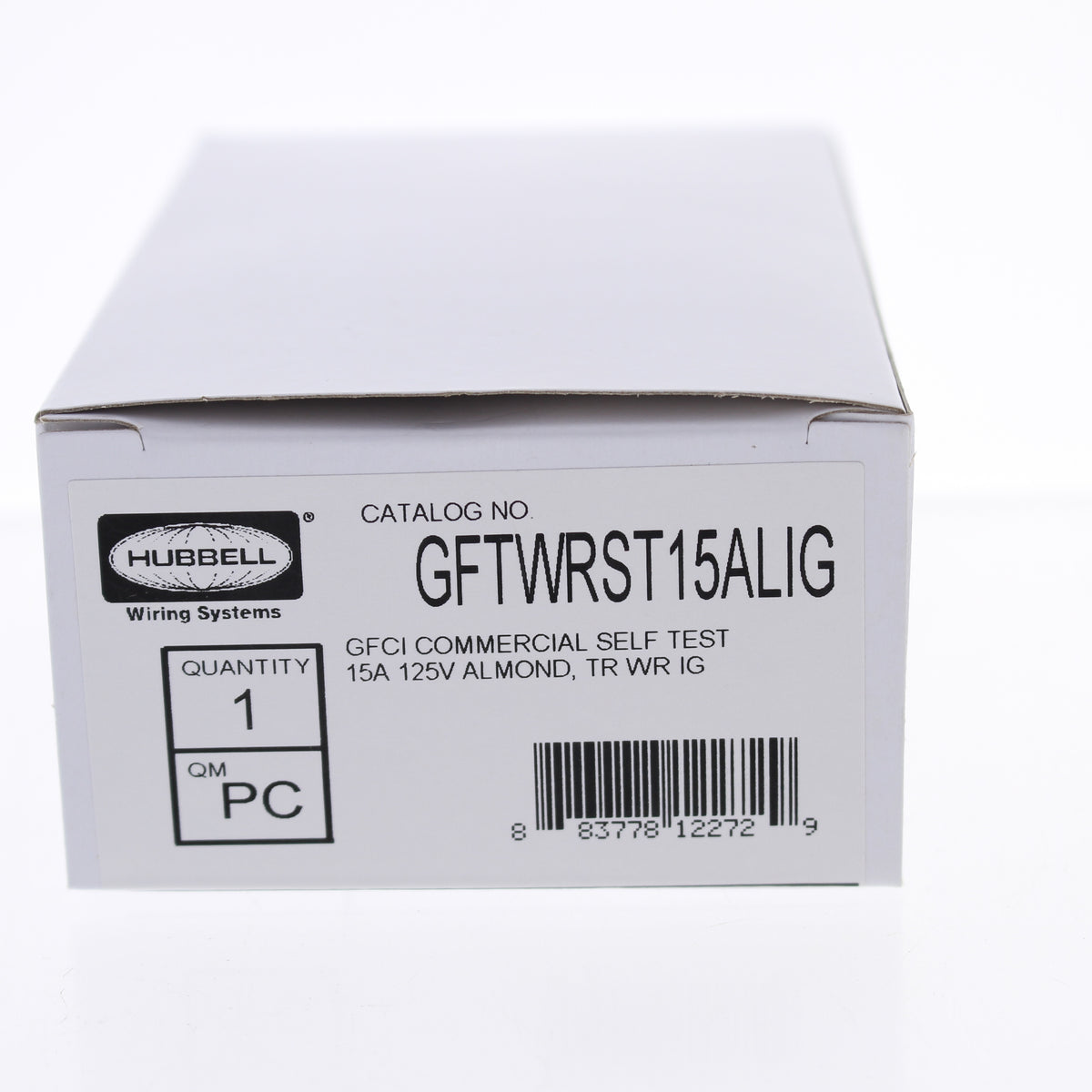 Hubbell 15A Almond Isolated Ground SelfTest Gfci Weather Tamper Resistant Outlet