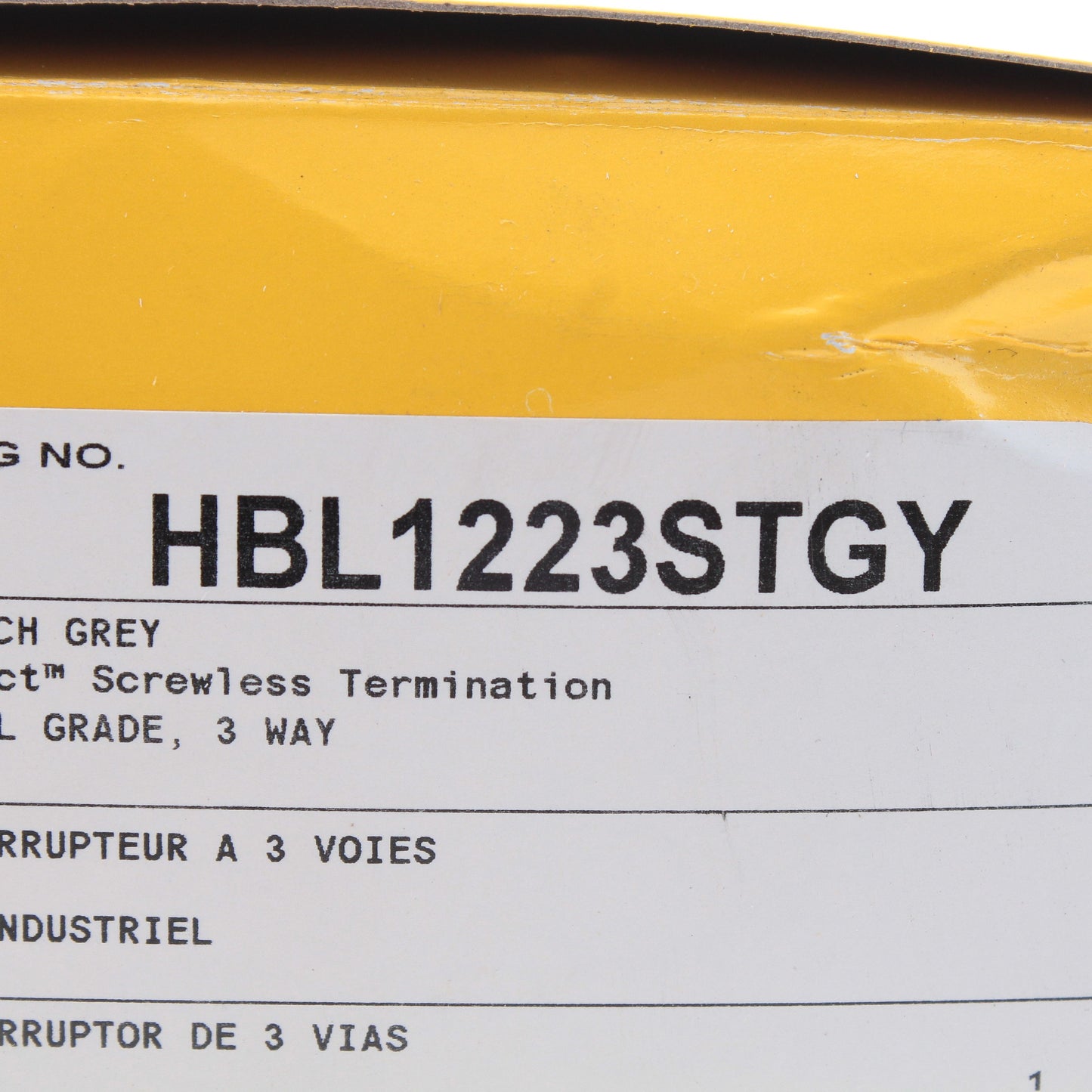 Hubbell Gray HBL1223STGY 20A 3-Way Toggle Light Switches EdgeConnect 10-pack
