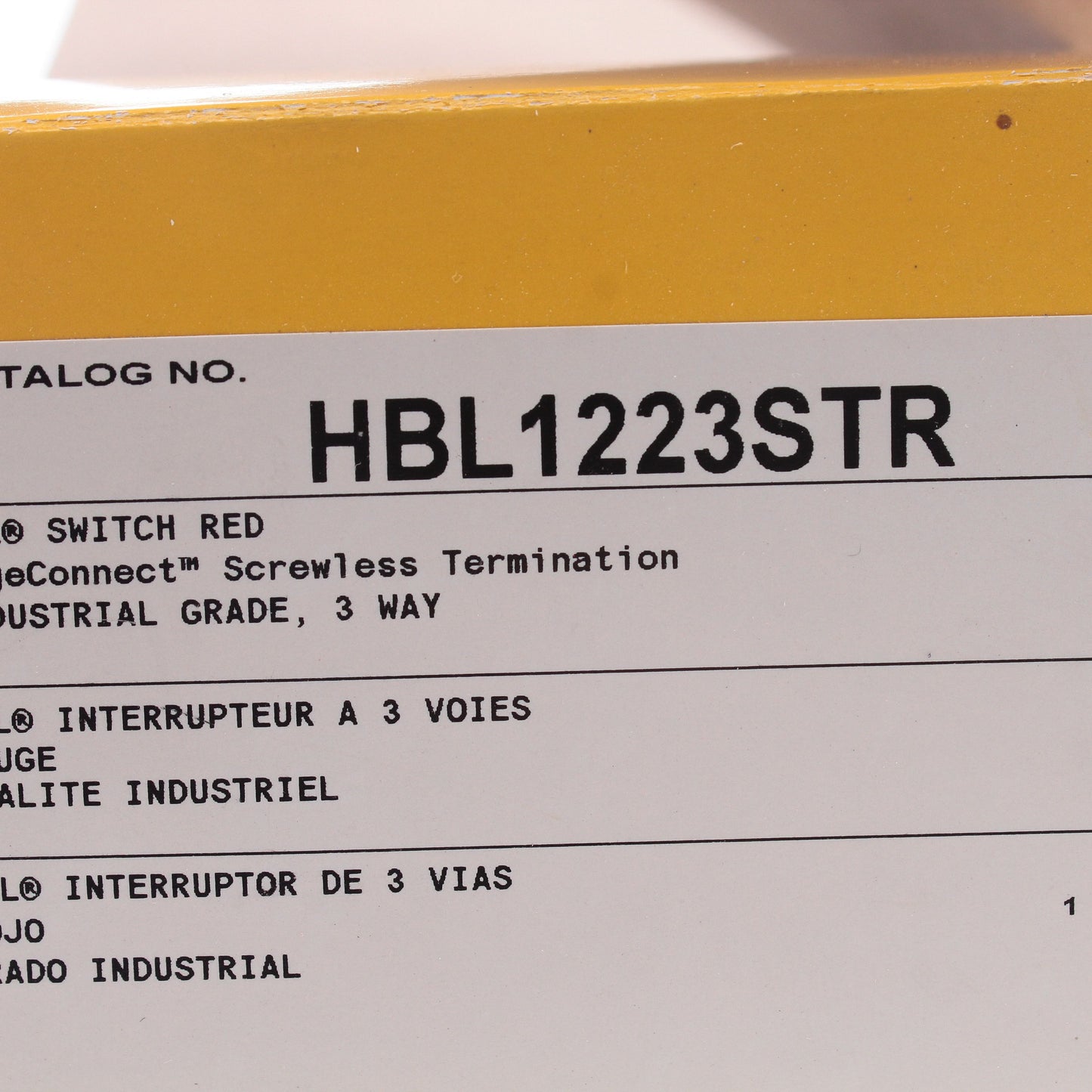 Hubbell EdgeConnect� HBL1223STR Red 20A 3-Way Toggle Light Switches 10-pack