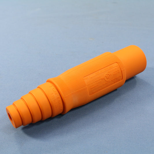 Hubbell-Wiring Replacement Orange Insulgrip Male Body for Cam-Type Lock HBL15MBO