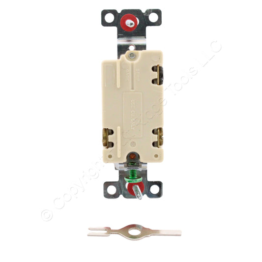 Hubbell HBL18223LCN Brown Industrial 3-Way Locking Wall Light Switch 20A 347V