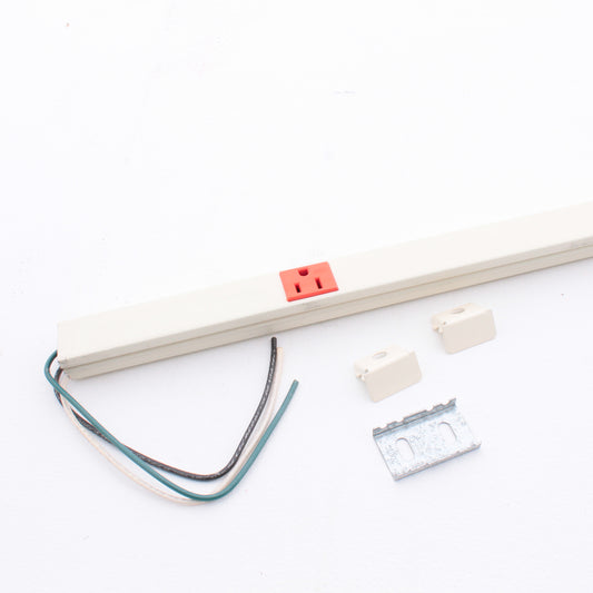 Hubbell HBL20IG512IV 5' PlugTrak Raceway 15A Isolated Ground 5-Outlet PowerStrip