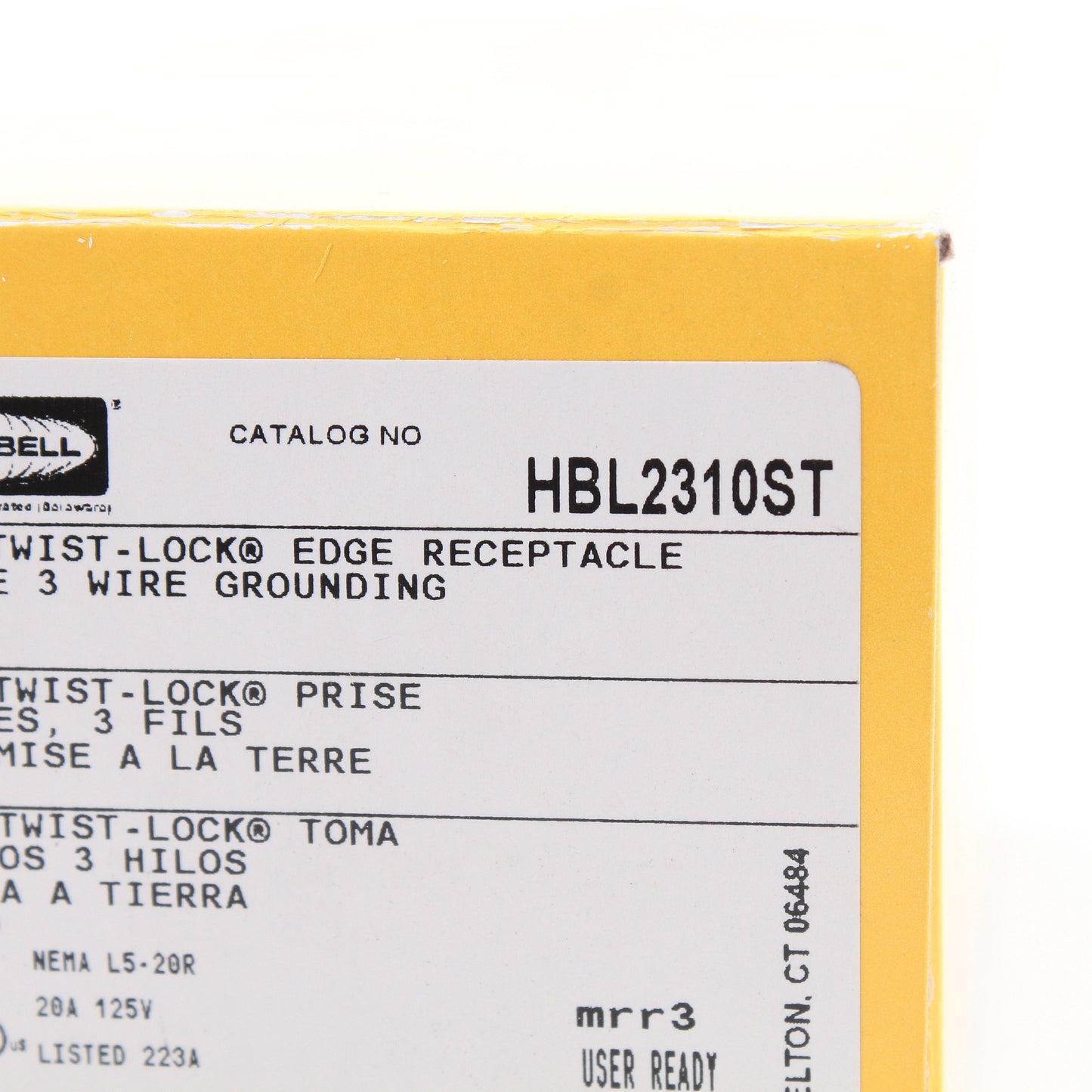 Hubbell EdgeConnect� HBL2310 20A Twist Locking Receptacle Outlet L5-20R 125V