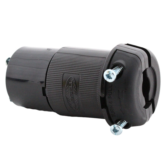 Hubbell HBL2313 All Black 20A Twist Turn Locking Connector Insulgrip L5-20R 125V