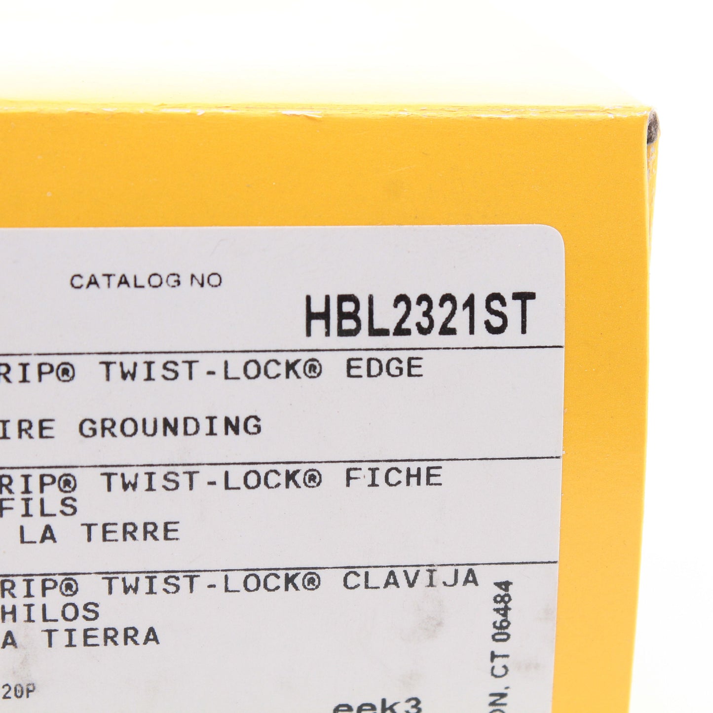 Hubbell HBL2321ST EdgeConnect� 20A Twist Locking Connector Plug NEMA L6-20P 250V
