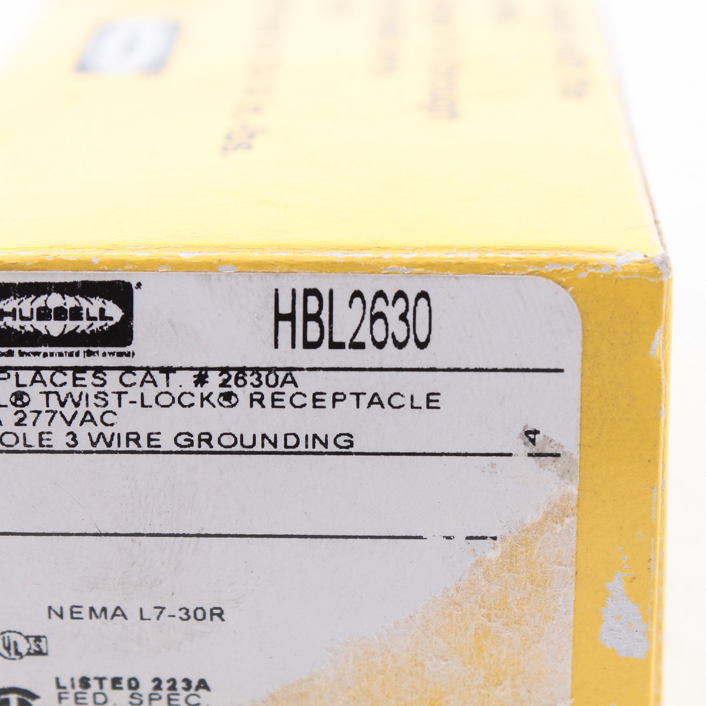 Hubbell HBL2630 30A Twist Turn Locking Receptacle Outlet NEMA L7-30R 277V Flush