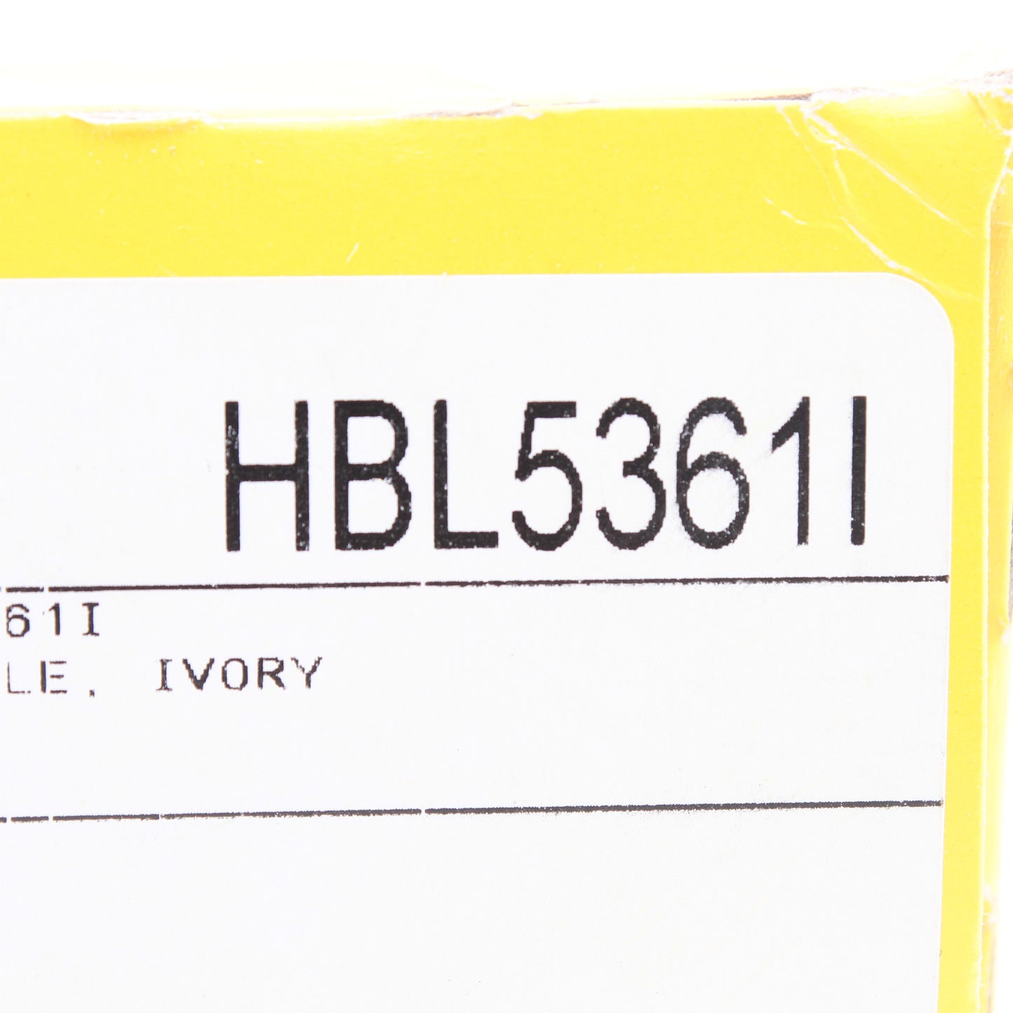 Hubbell Ivory Straight Blade Receptacle Outlet NEMA 5-20R 20A 125V HBL5361-I
