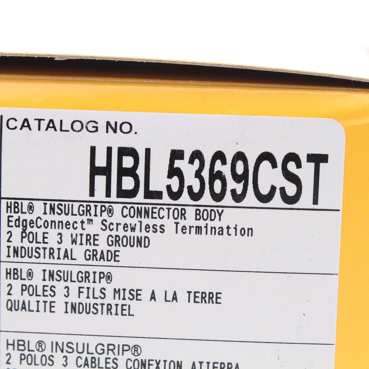 Hubbell HBL5369CST Straight Blade Connectors 20A 125V 5-20R EdgeConnect 10-Pack