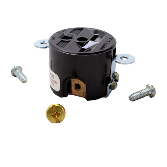 Hubbell Straight Blade Short Strap Receptacle Outlet 15A 250V Nema 6-15R HBL5658