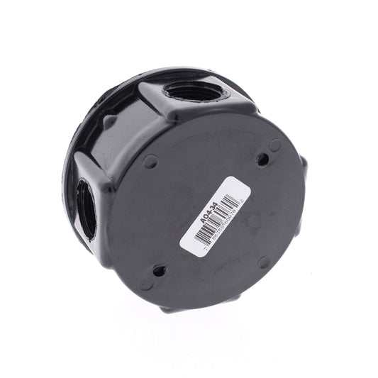 Hubbell Marine Grade 4" Round Black Non-Metallic DockSide Junction Box HBL6081
