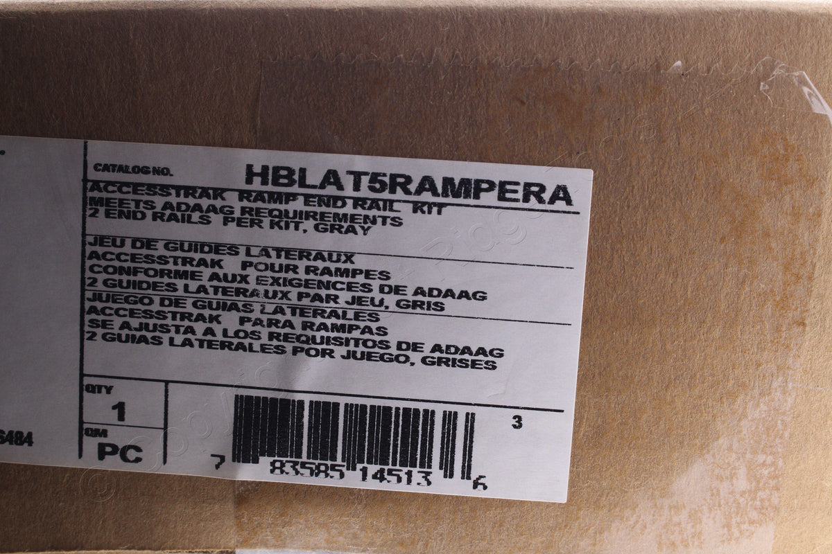 Hubbell HBLAT5RAMPERA Gray AccessTrak Cable Ramp End Rails 2.5" x 14.75" x 4"
