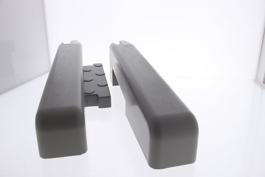 Hubbell HBLAT5RAMPERA Gray AccessTrak Cable Ramp End Rails 2.5" x 14.75" x 4"