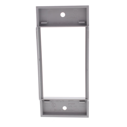 Hubbell HBLIMFSGY Gray 1-Gang 3-Unit, iStation PVC Rigid Custom Wallplate Cover
