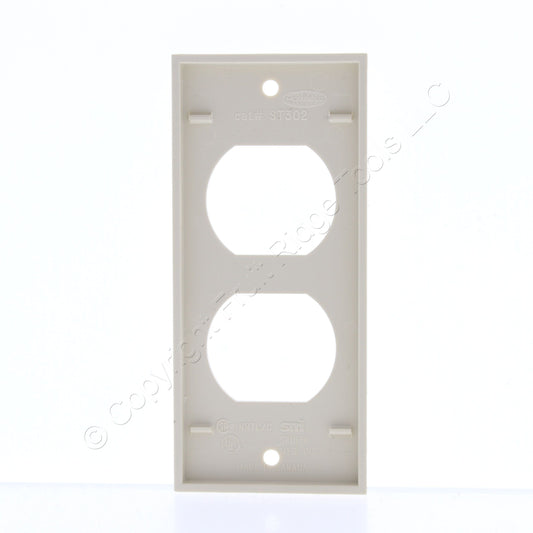 Hubbell HBLST302SI Ivory 1-Gang Duplex Outlet PVC Rigid Custom Wallplate Cover