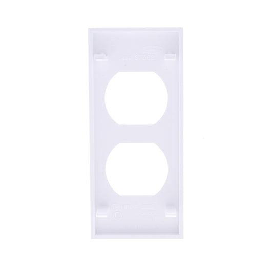 Hubbell HBLST302WA White 1-Gang Duplex Outlet PVC Rigid Custom Wallplate Cover