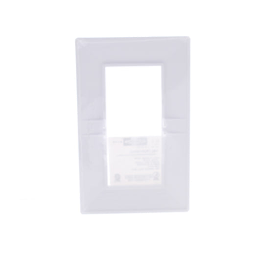 Hubbell HBLTRIM1WWA White 1-Gang Plastic Standard Wallplate Box Trim 6.75 x 4.25