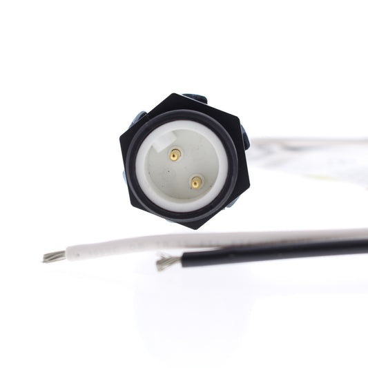 Hubbell Mini-Quick Male Straight Receptacle 2P2W 16AWG Quick-Connect HBNS02501
