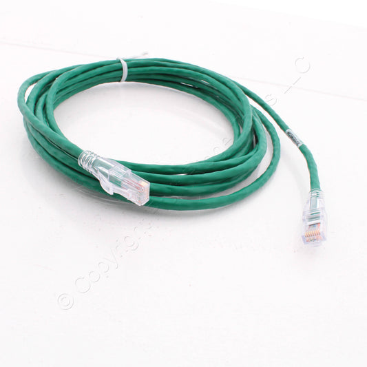 Hubbell Patch Cord Cat 5e Green 15 Ft LAN Ethernet Network Cable HC5EGN15