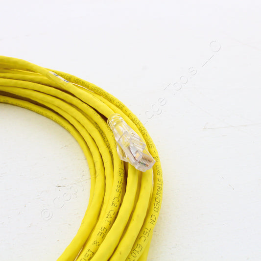 Hubbell Patch Cord Cat 5e Yellow 55 Ft LAN Ethernet Network Cable HC5EY55