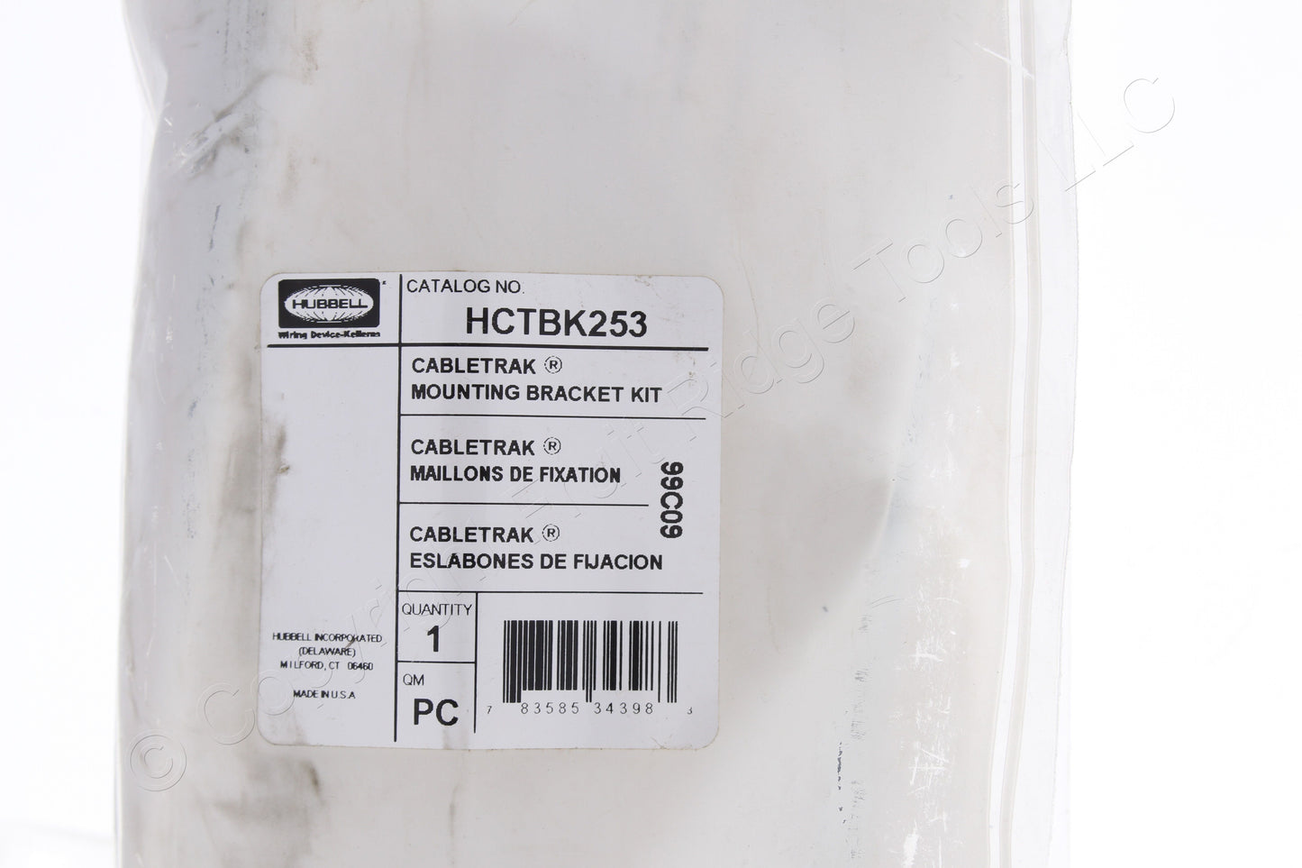 Hubbell HCTBK253 CableTRAK Bracket Kit for HCT253 Series Track 6-7" Wide
