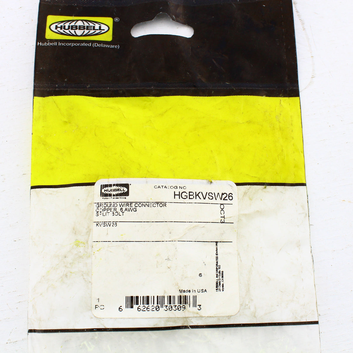 Hubbell HGBKVSW26 Ground Wire Connector Bonding Clamp #6 to 2/0 AWG