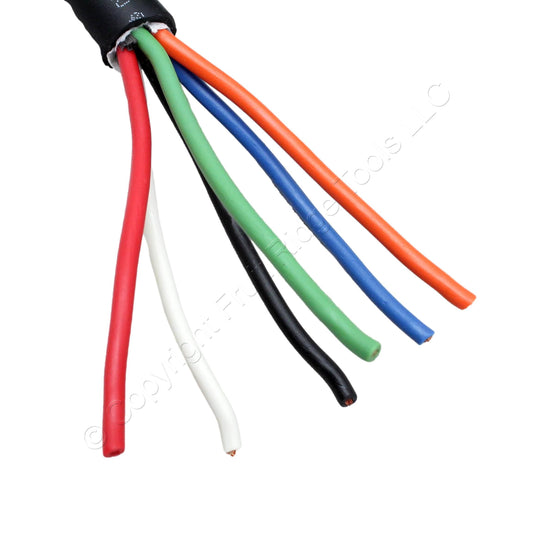 Hubbell 6ft Mini-Quick Connect Cord Pigtail Cable Male Plug 16/6 HPMS06106