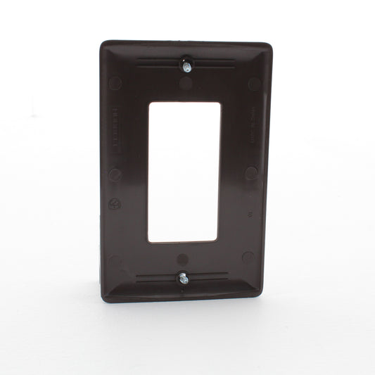 Hubbell HPS2347 Brown 1-Gang Decorator GFCI GFI Oversized Nylon Wallplate Cover