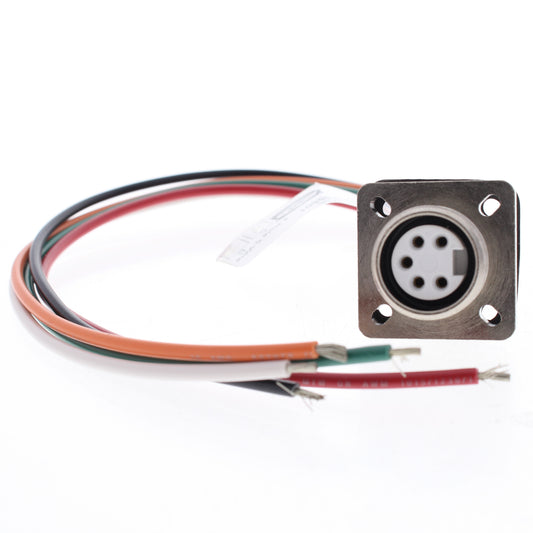 Hubbell Mini-Quick Flanged Female Receptacle 4P5W Quick-Connect 16AWG HRMF05501