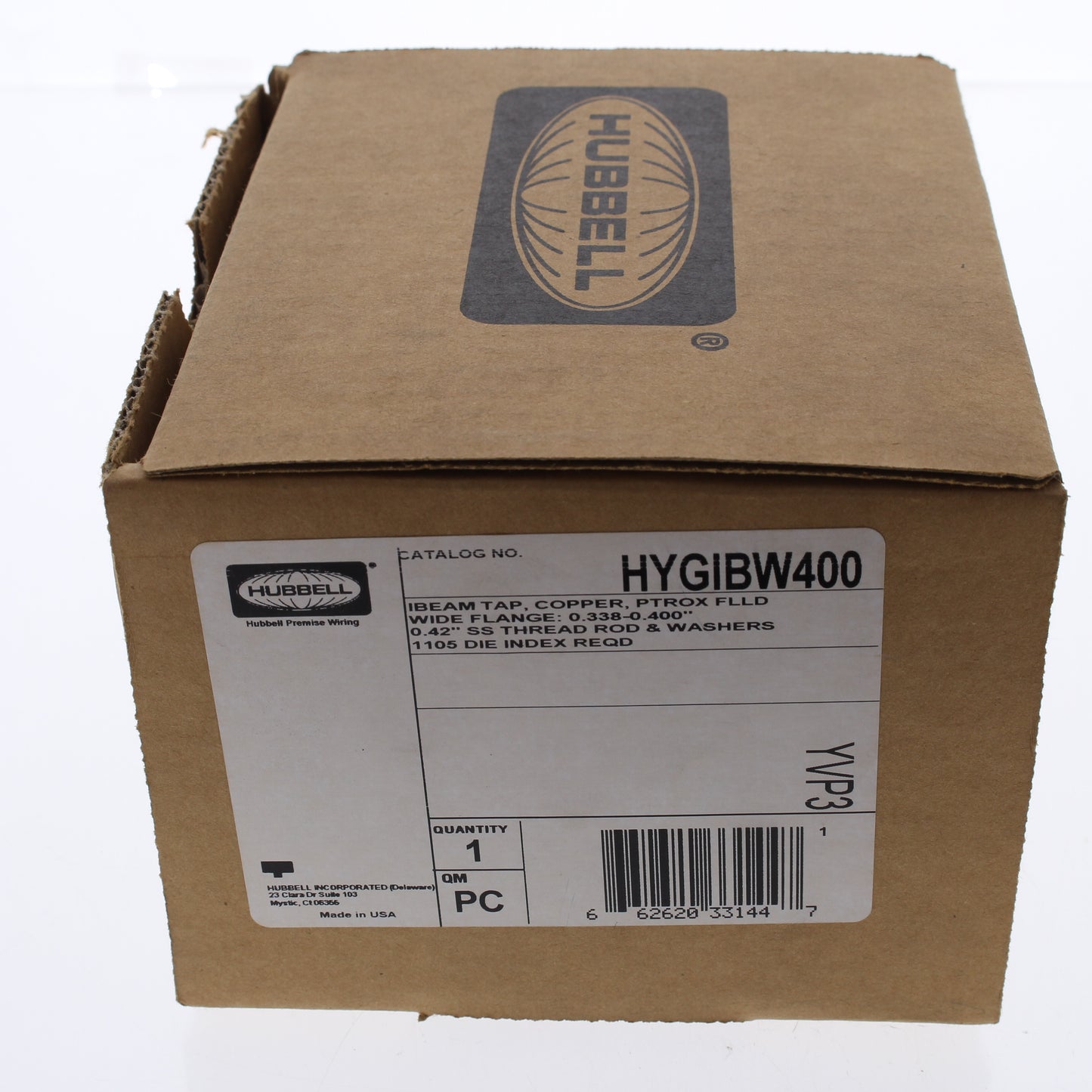Hubbell Wide Flange I-Beam Grounding Bonding Tap .338-.4" Die HU1105 HYGIBW400