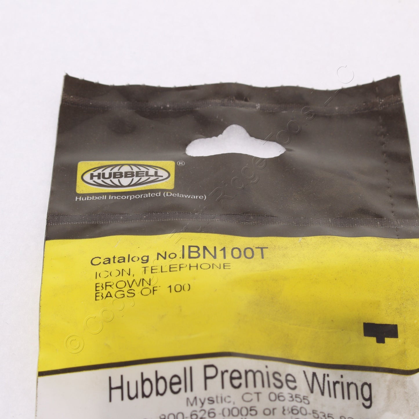 100PK Hubbell Brown Telephone ICON for NetSelect Communication Jacks IBN100T
