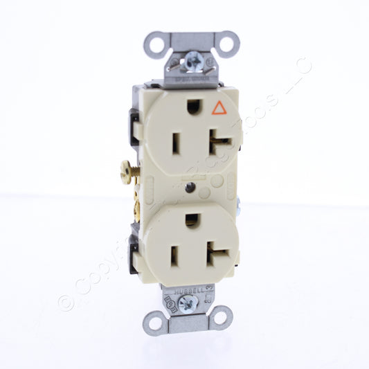 10PK Hubbell Almond Isolated Ground Commercial Receptacle Outlet 20A IG20CRAL