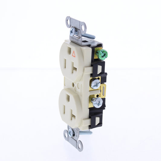 Hubbell Almond Isolated Ground Commercial Receptacle Outlet 20A BULK IG20CRAL