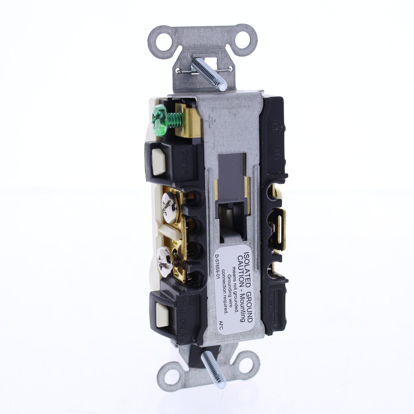 Hubbell Almond Isolated Ground Spec Grade Receptacle Duplex Outlet 20A IG5352AL