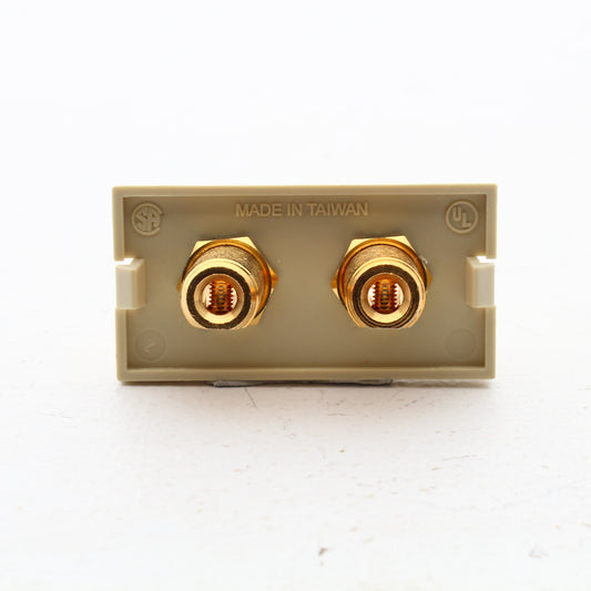 Hubbell "Electric Ivory" Speaker Binding Post Pair iStation Module 1-Unit MSP1EI