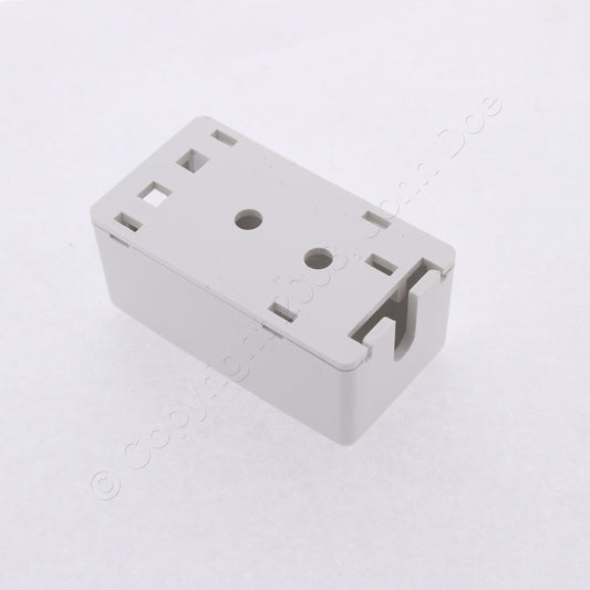 Hubbell White 1-Port Data Keystone Housing Surface Mount Box Plenum Rated ISB1WP