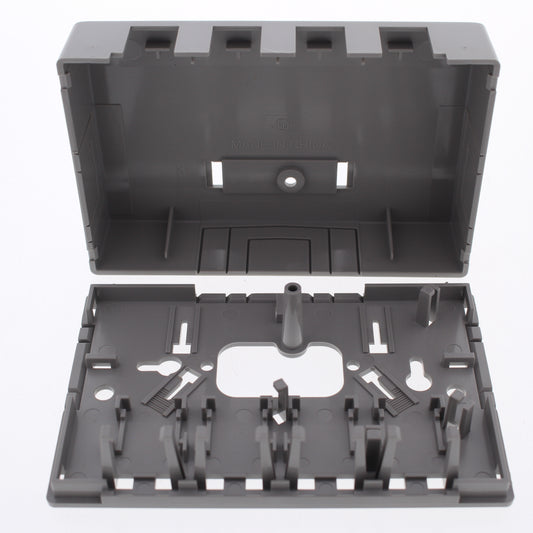 Hubbell Gray 4-Port Data Voice Media Keystone Housing Surface Mount Box ISB4GY