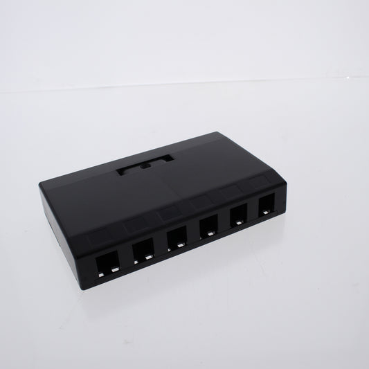 Hubbell Black 6-Port Data Voice Media Keystone Housing Surface Mount Box ISB6BK