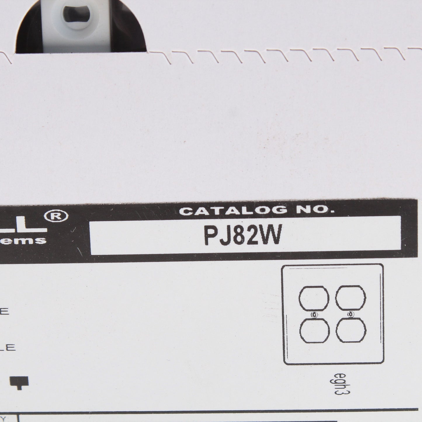 Hubbell PJ82W White Unbreakable 2-Gang Duplex Receptacle Mid-Size Covers 25pcs