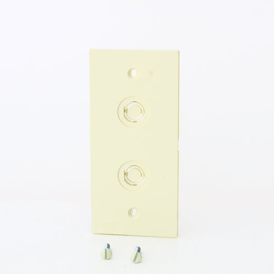 Hubbell KP212AL Almond 1-Gang F-Connector Thermoplastic Wallplate Cover 5-pack