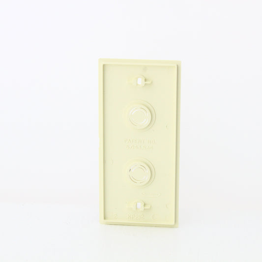 Hubbell KP212AL Almond 1-Gang Coax Faceplate for KP Series Unbreakable Wallplate