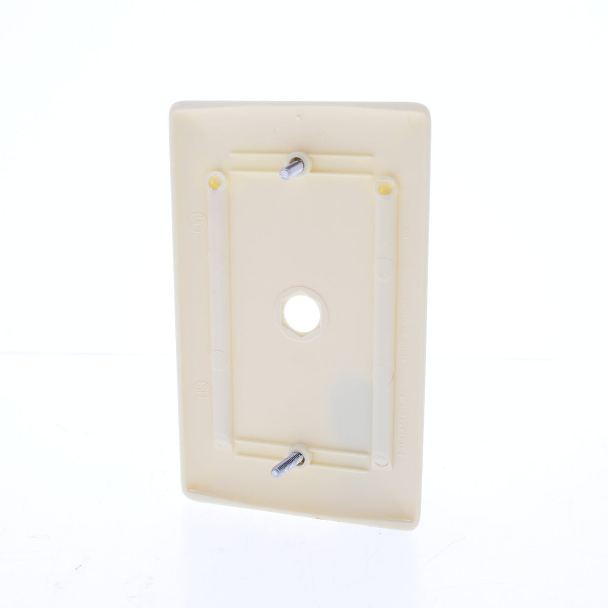 Hubbell NP11AL Almond 1-Gang Phone .406" Hole Standard Wallplate Cover Box Mount